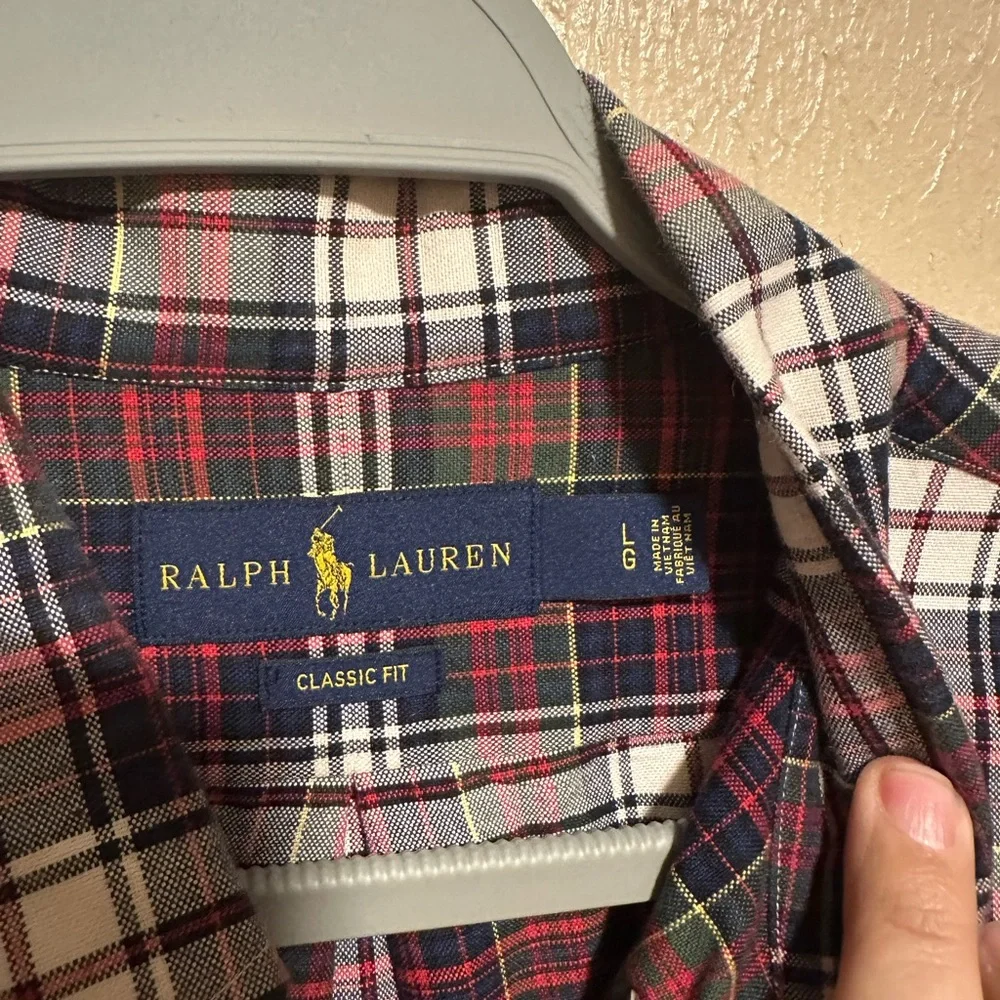 Polo Ralph Lauren Button Down Shirt Plaid Size Large NWOT‎